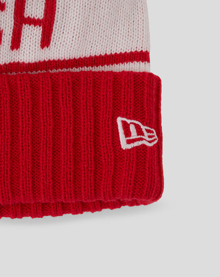 New Era Sport Bobble Beanie - Welsh Fire - Red
