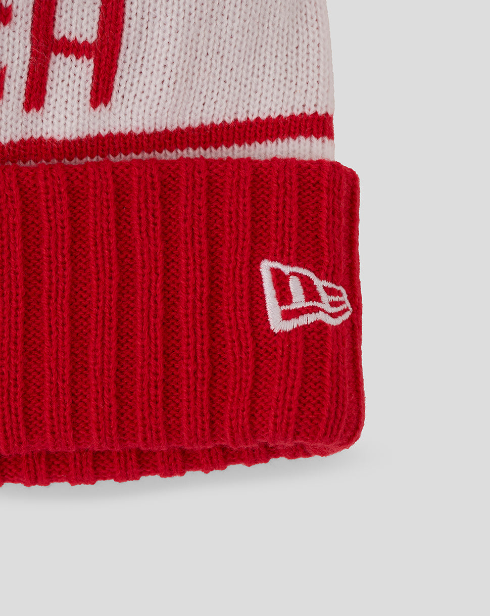 New Era Sport Bobble Beanie - Welsh Fire - Red