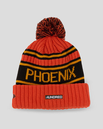 New Era Sport Bobble Beanie - Birmingham Phoenix - Orange/Black