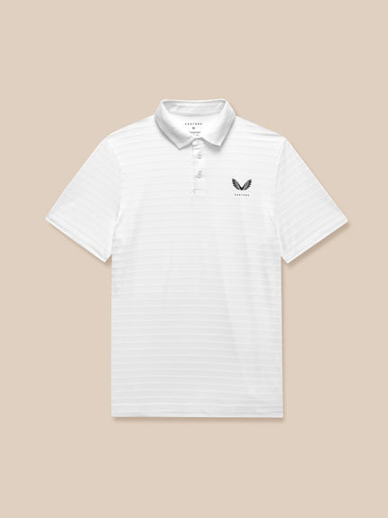 Golf Pinnacle Pique Stripe Polo - White