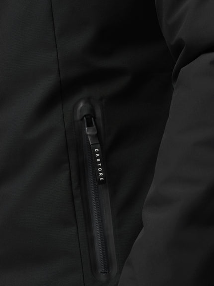 Longline Wadded Jacket - Black