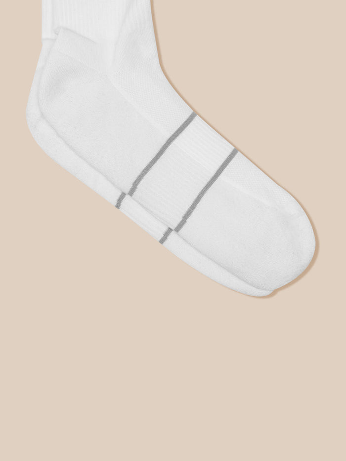 Active 3 Pack Crew Socks - White