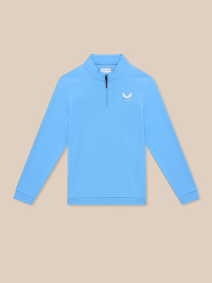 Golf Club Classic 1/4 Zip Top - Cool Blue/White