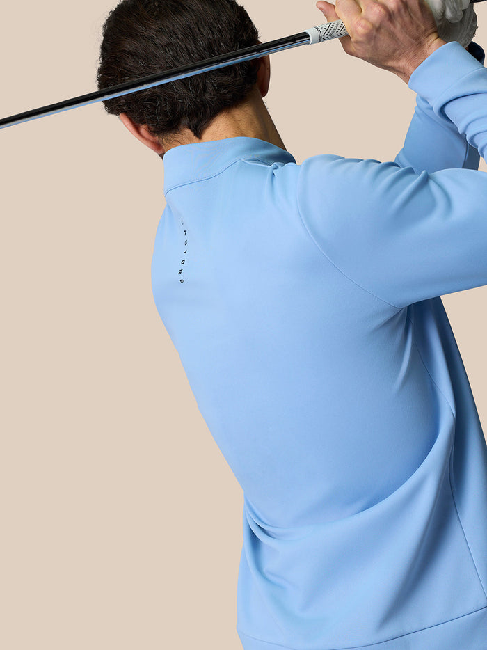 Golf Club Classic Quarter Zip Top  - Sky Blue