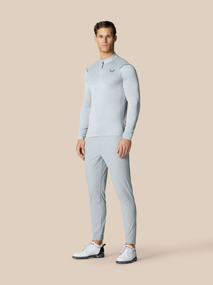 Pinnacle Lvs 1/4 Zip Top - Mid Grey