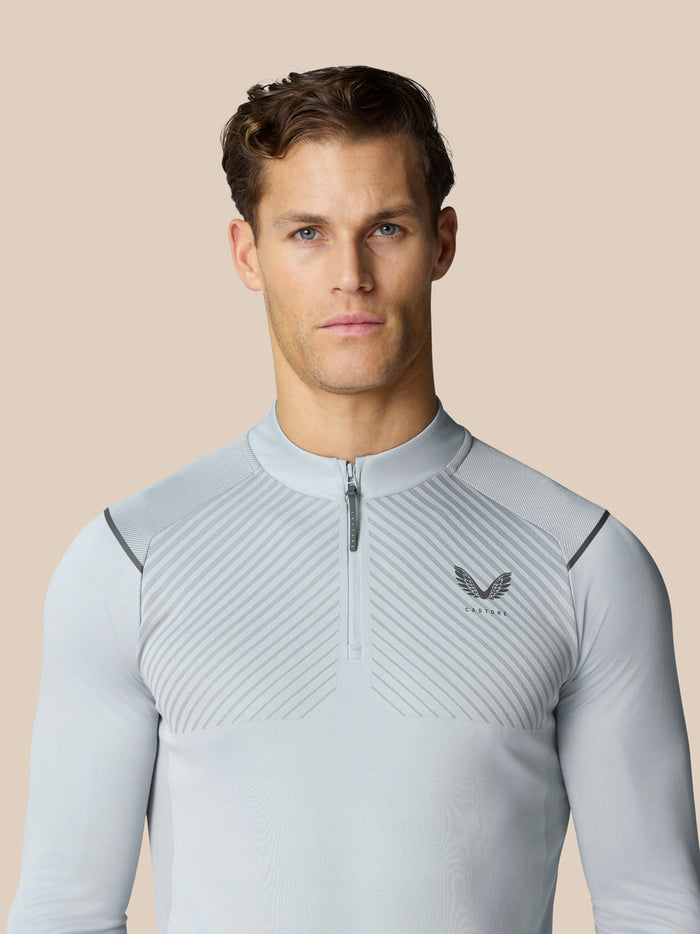 Pinnacle Lvs 1/4 Zip Top - Mid Grey