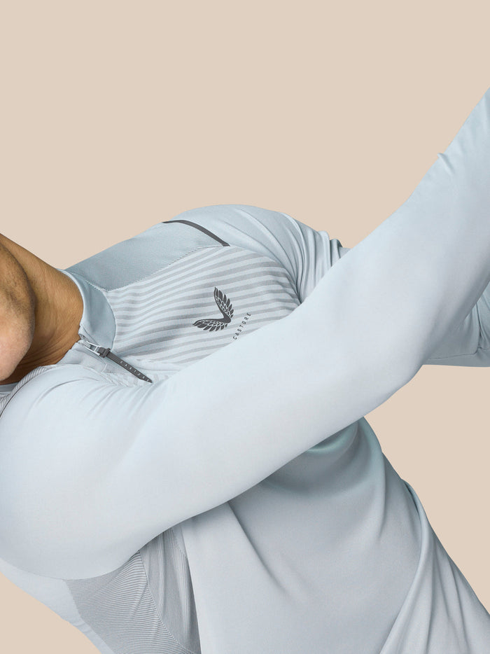 Pinnacle Lvs 1/4 Zip Top - Mid Grey