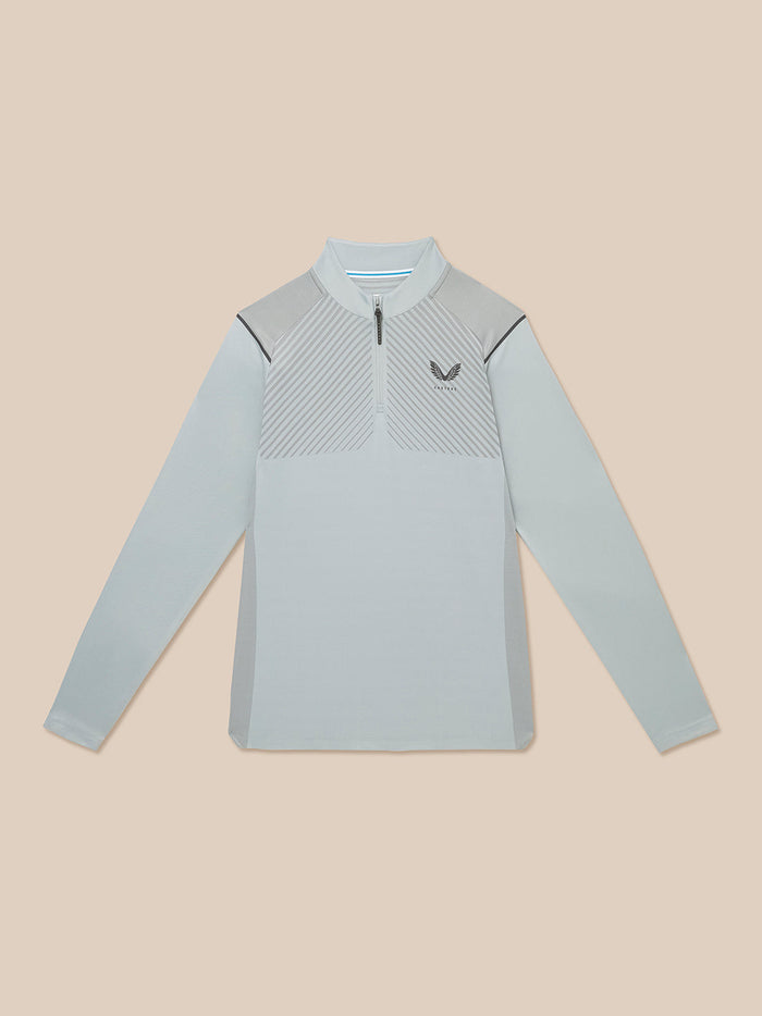 Pinnacle Lvs 1/4 Zip Top - Mid Grey