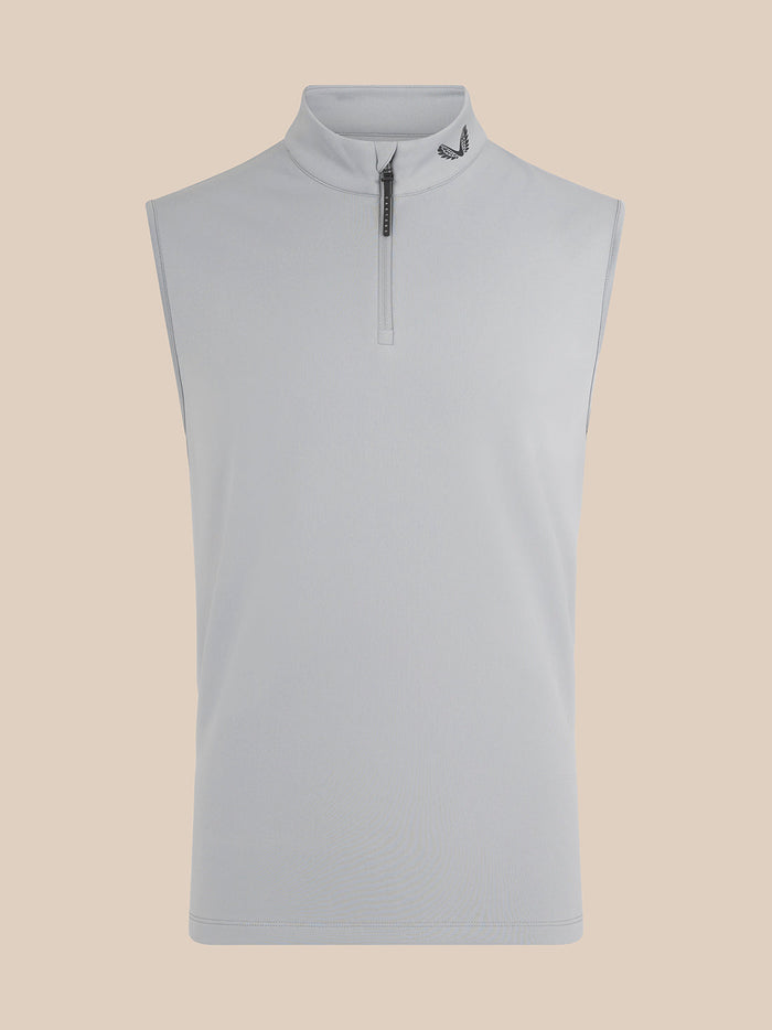 Men’S Golf Club Classic Half Zip Gilet - Mid Grey