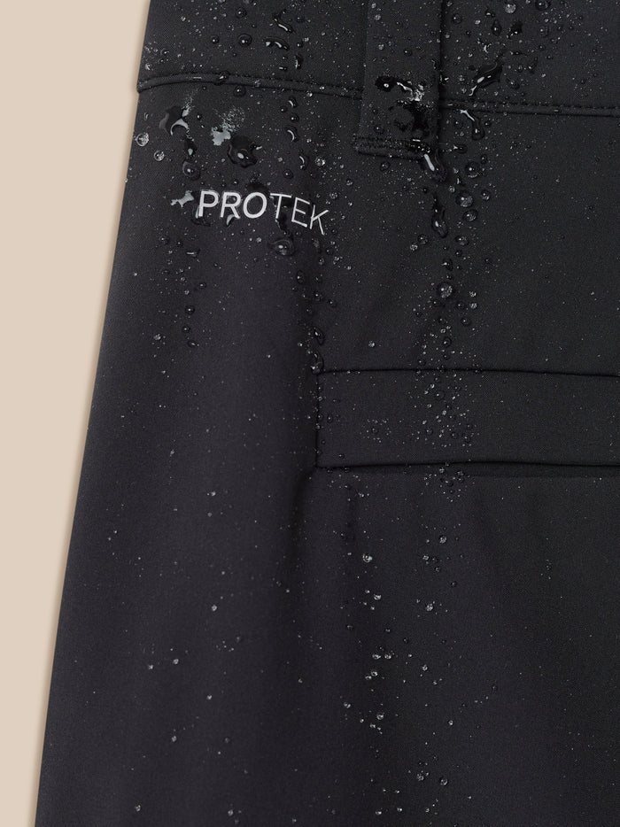 Close-up of black ProTek water resistant fabric with droplets.