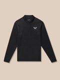Black Golf Club Classic quarter zip top with all over print and Castore branding on back and left chest