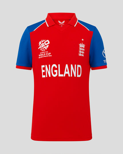 Junior 26/27 T20 WWC Short Sleeve Team Shirt - Red