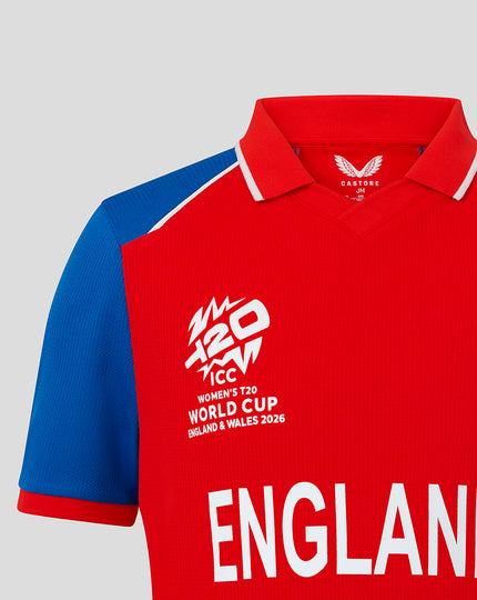 Junior 26/27 T20 WWC Short Sleeve Team Shirt - Red