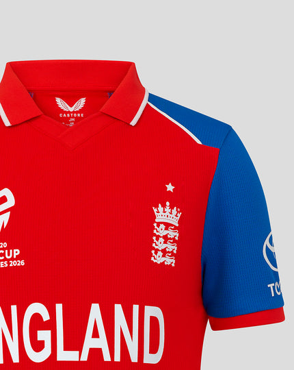 Junior 26/27 T20 WWC Short Sleeve Team Shirt - Red