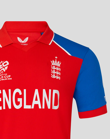 Mens 26/27 T20 WWC Short Sleeve Team Shirt - Red