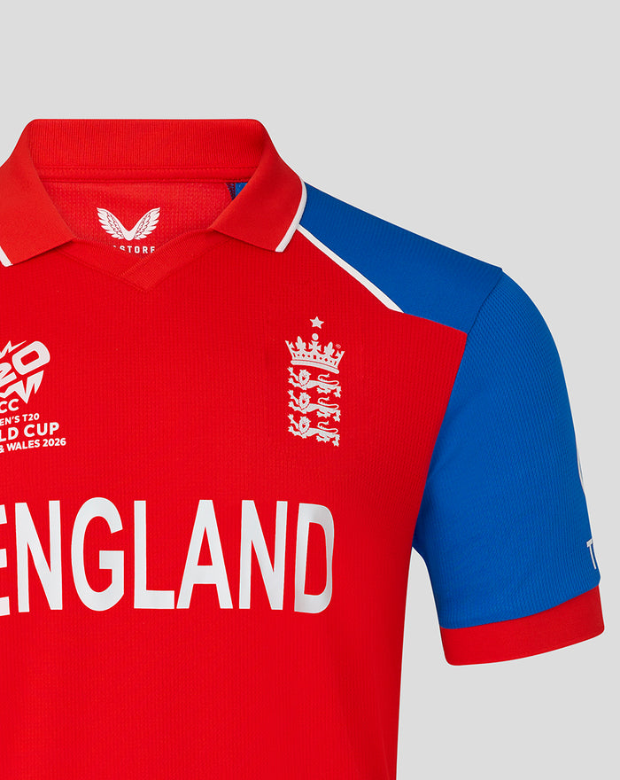 Mens 26/27 T20 WWC Short Sleeve Team Shirt - Red