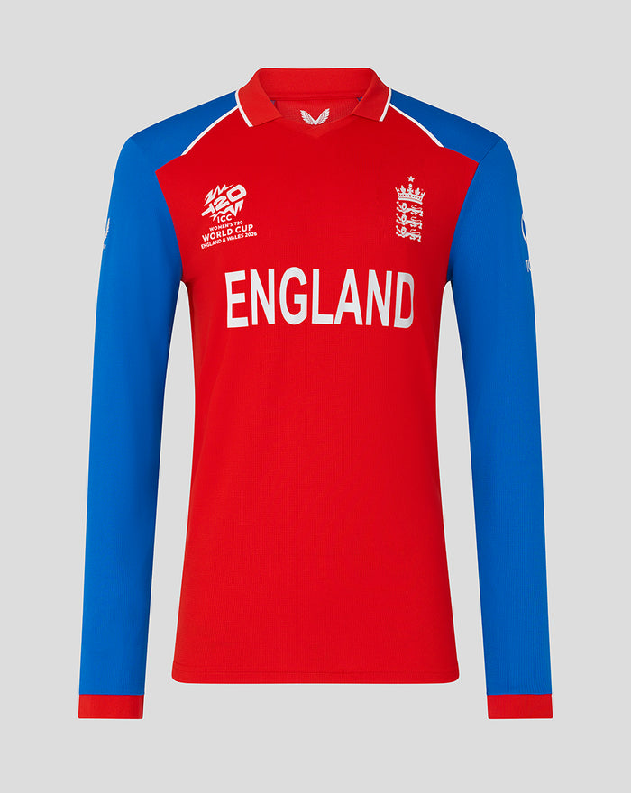 Mens 26/27 T20 WWC Long Sleeve Team Shirt - Red