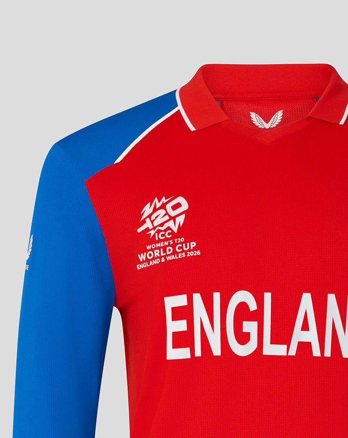 Mens 26/27 T20 WWC Long Sleeve Team Shirt - Red