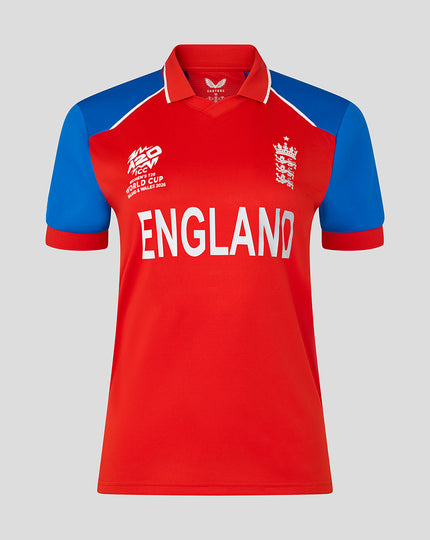 Womens 26/27 T20 WWC Short Sleeve Team Shirt - Red