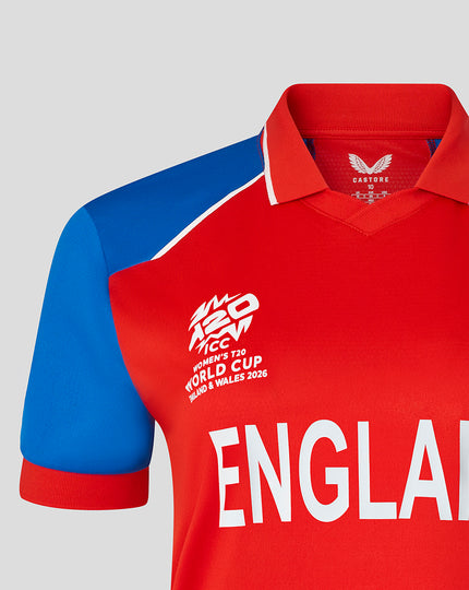 Womens 26/27 T20 WWC Short Sleeve Team Shirt - Red