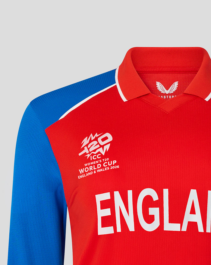Womens 26/27 T20 WWC Long Sleeve Team Shirt - Red