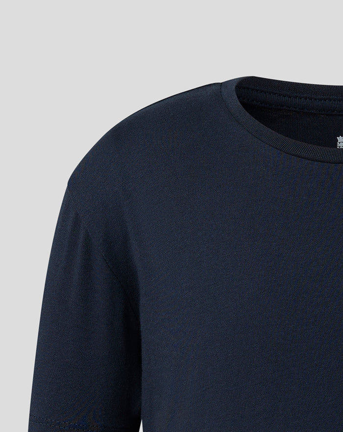 Junior 26/27 Essentials Crest Short Sleeve T-Shirt - Navy