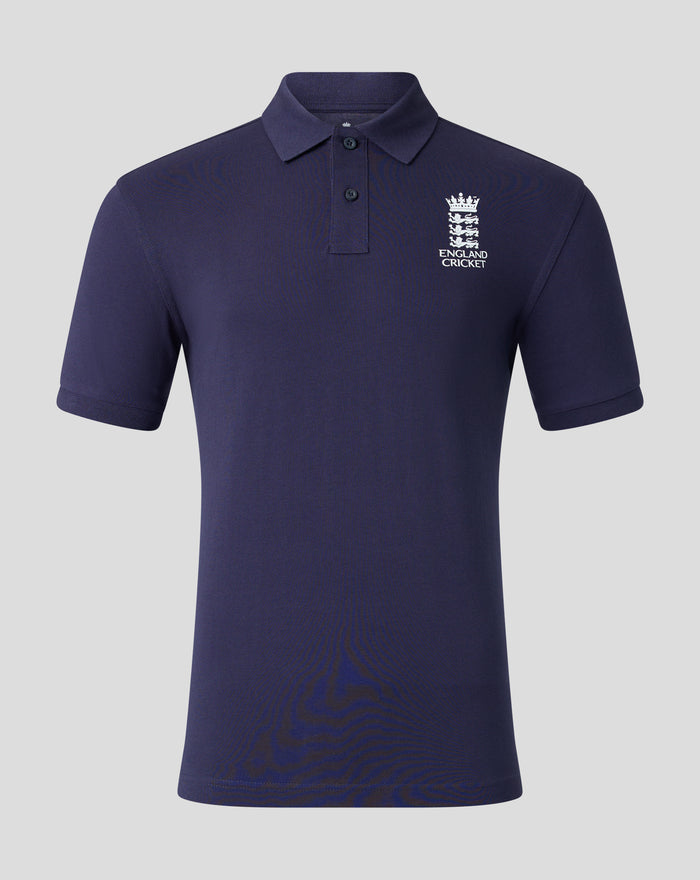 Adults 26/27 Essentials Crest Short Sleeve Polo - Navy