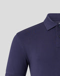 Adults 26/27 Essentials Crest Short Sleeve Polo - Navy