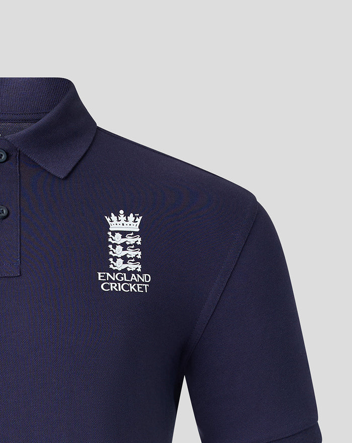 Adults 26/27 Essentials Crest Short Sleeve Polo - Navy