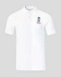 Adults 26/27 Essentials Crest Short Sleeve Polo - White