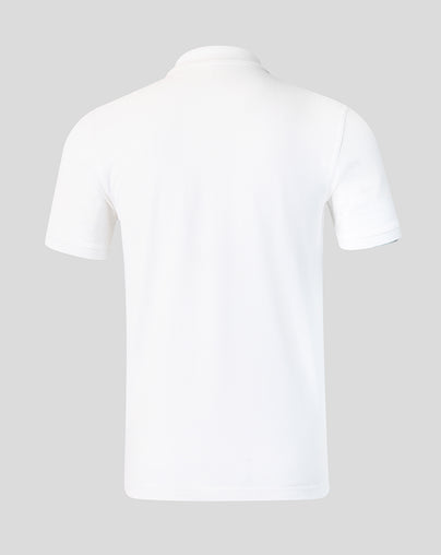 Adults 26/27 Essentials Crest Short Sleeve Polo - White