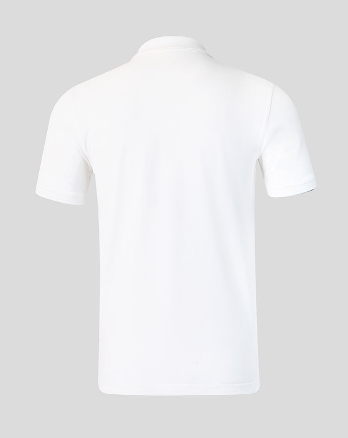 Adults 26/27 Essentials Crest Short Sleeve Polo - White