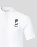 Adults 26/27 Essentials Crest Short Sleeve Polo - White