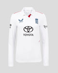 Womens 26/27 England Cricket Test Pro Long Sleeve Shirt - White