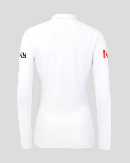 Womens 26/27 England Cricket Test Pro Long Sleeve Shirt - White