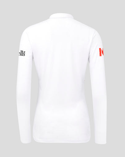Womens 26/27 England Cricket Test Pro Long Sleeve Shirt - White