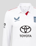 Womens 26/27 England Cricket Test Pro Long Sleeve Shirt - White