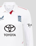 Womens 26/27 England Cricket Test Pro Long Sleeve Shirt - White