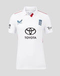 Womens 26/27 England Cricket Test Pro Short Sleeve Shirt - White