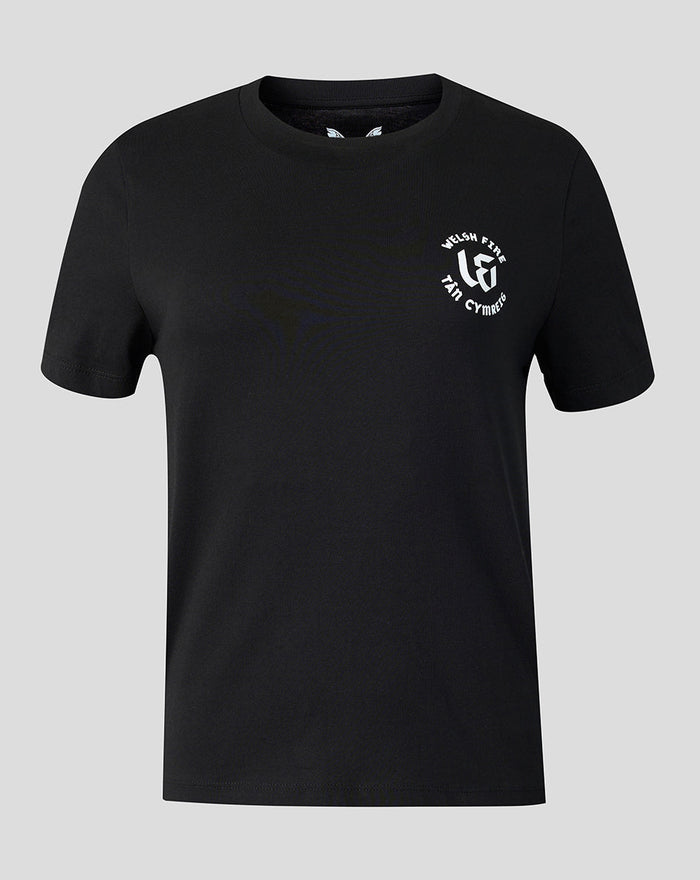 Women's Welsh Fire Fuel The Fire T-Shirt Black