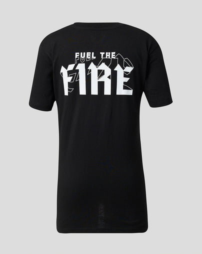 Juniors Welsh Fire Fuel The Fire T-Shirt Black