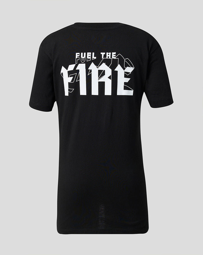 Juniors Welsh Fire Fuel The Fire T-Shirt Black