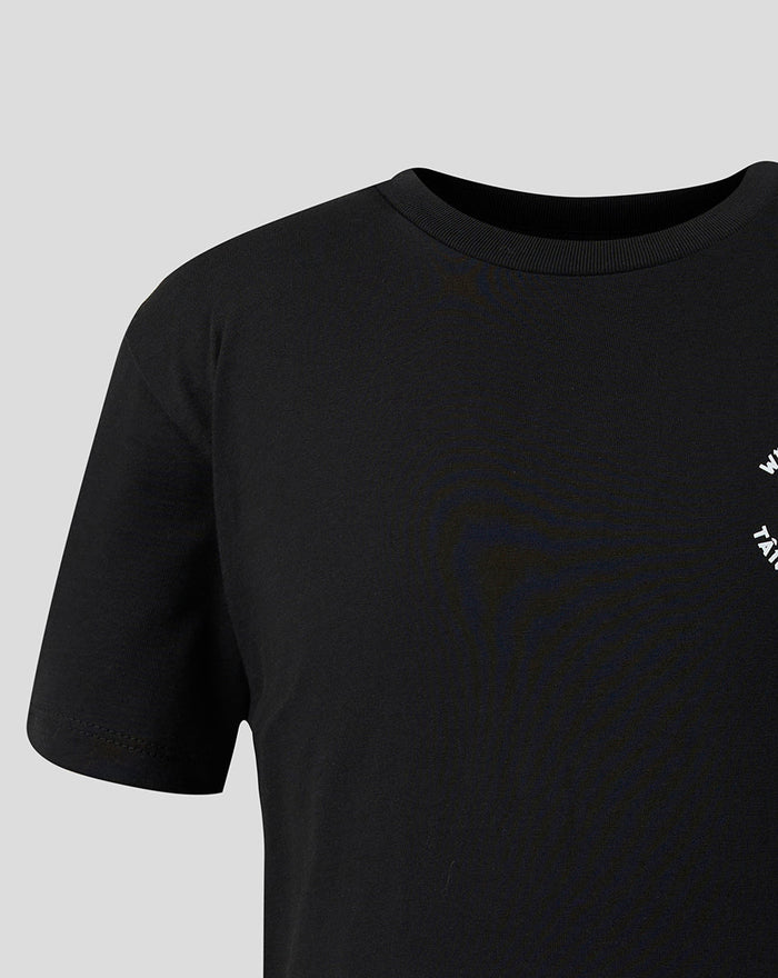 Juniors Welsh Fire Fuel The Fire T-Shirt Black