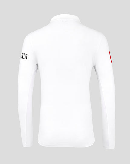 Mens 26/27 England Cricket Test Pro Long Sleeve Shirt - White