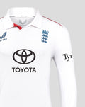 Mens 26/27 England Cricket Test Pro Long Sleeve Shirt - White