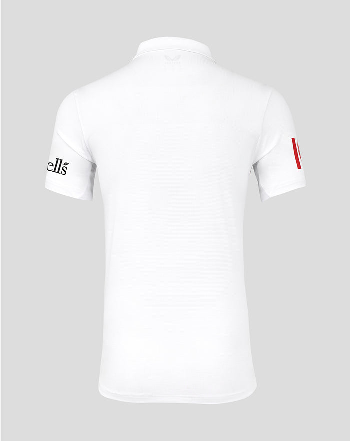 Mens 26/27 England Cricket Test Pro Short Sleeve Shirt - White