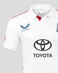 Mens 26/27 England Cricket Test Pro Short Sleeve Shirt - White
