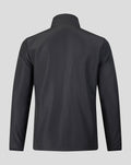 Back view of a dark Welsh Fire The Hundred 2026 woven pre match jacket