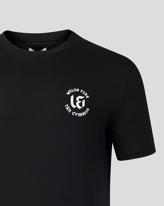 Men's Welsh Fire Fuel The Fire T-Shirt Black