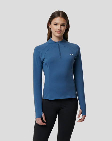 Women's Onyx Marl Seamless 1/4 Zip – Castore